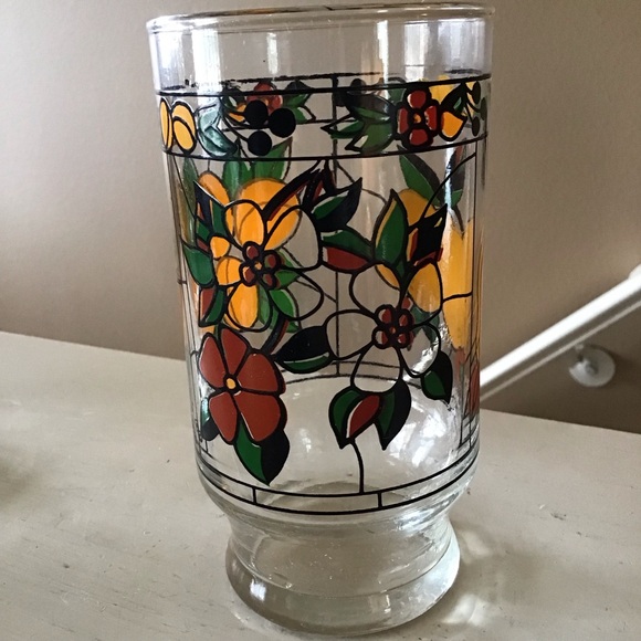 Vintage Anchor Hocking Hildi Fruit & Blossoms Tumbler Glasses (Set of 3) - Picture 4 of 5